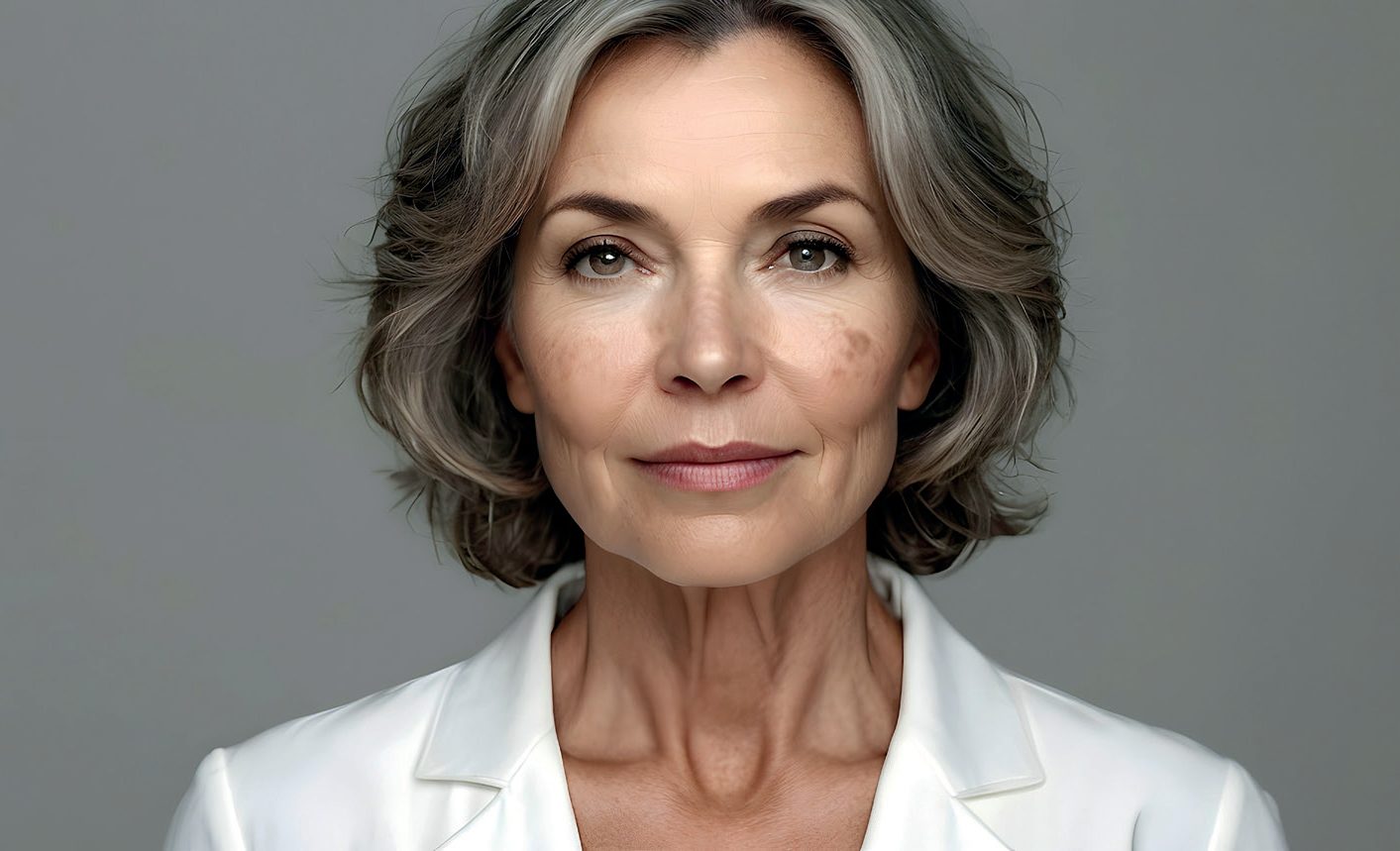 Mulher madura com manchas de melasma no rosto